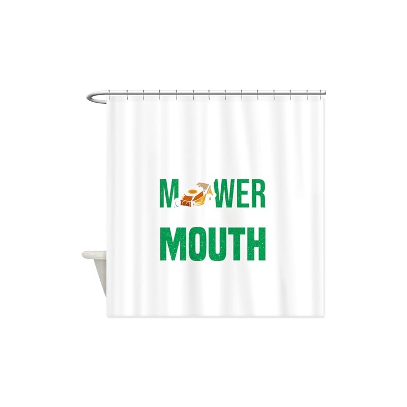 CafePress Lawn Mower Mowing Grass Gardener Ga Decorative Fabric Shower
