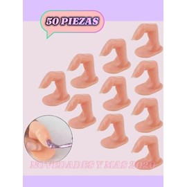 50 Piezas Dedos De Uñas Practica Para Diseños Uñas Muestrio,arte de uñas, herramientas de decoración.