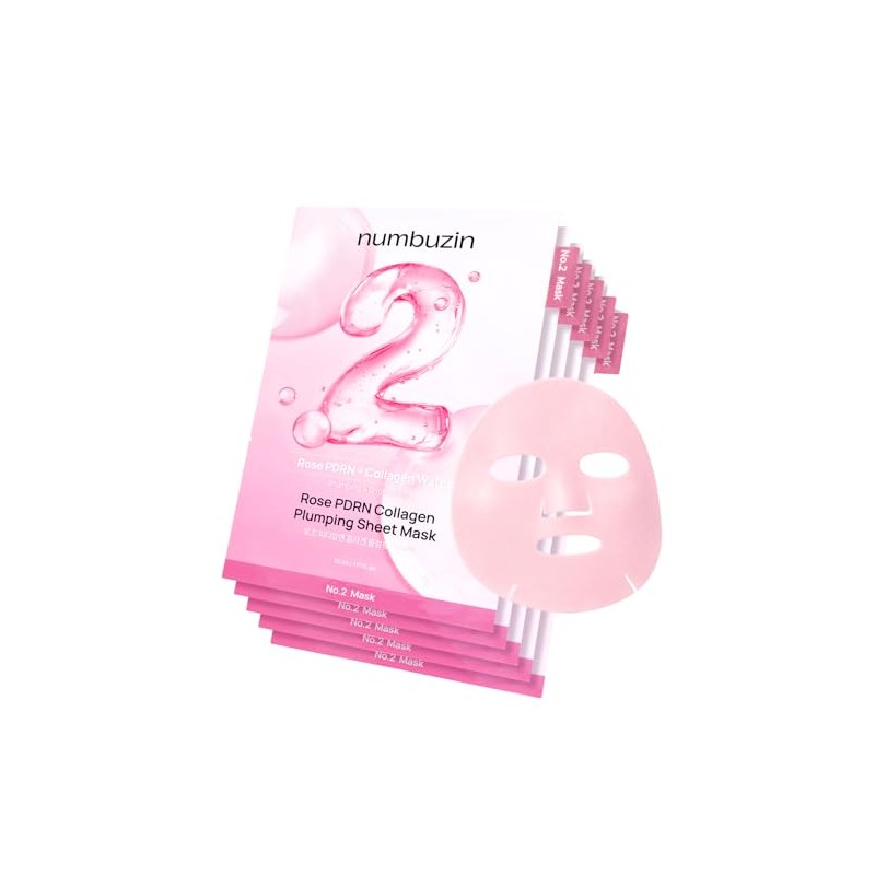 No.2 Rose PDRN Collagen Plumping Sheet Mask (5ea)