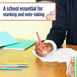 Paper Mate Flair Felt Tip Pens Pack of 12 Red Quick Dry Smear Resistant Ink