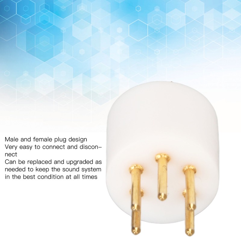 5 Pin Turntable Plug Connector Red Copper Gold Plating Nickel