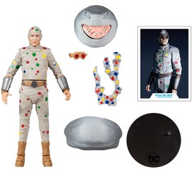 McFarlane Toys DC Multiverse Polka Dot Man (The Suicide Squad) Figura de acción de 7 Pulgadas con Pieza de tiburón Build-A King y Accesorios