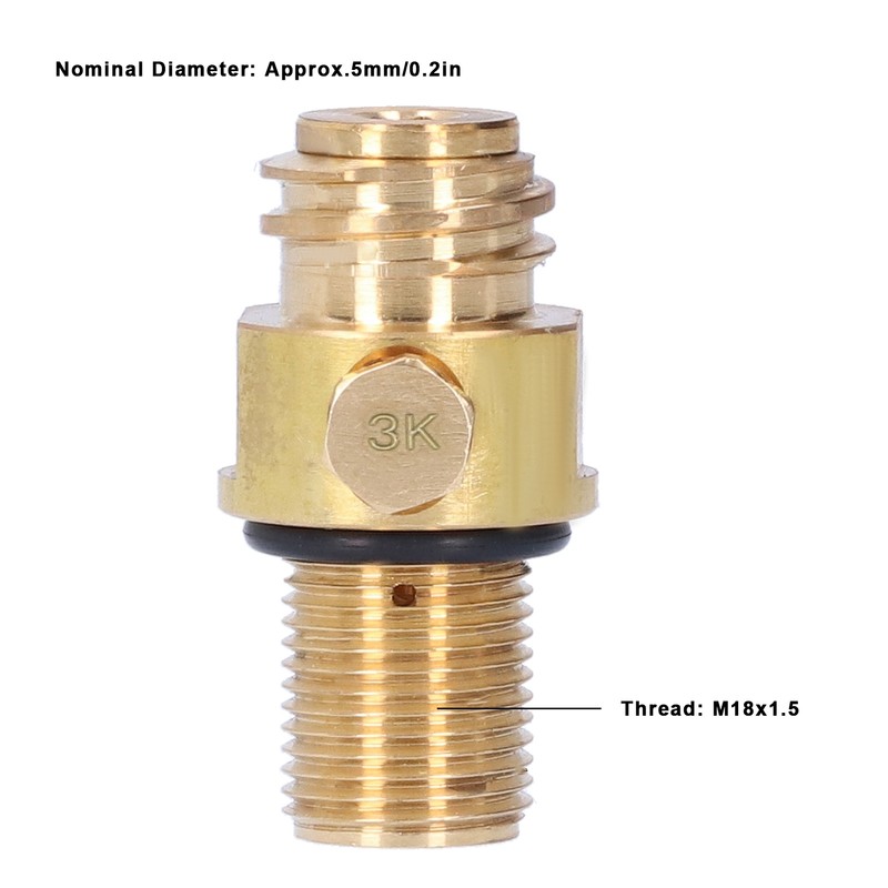 M18x1.5 Thread CO2 Tank Brass Pin Valve Adapter Replacement for