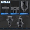AUTOKAY 100pcs ATV UTV Body Fastener Rivets Push Pin Fender