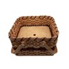 Amish Double Pie Carrier Square Oak Handmade Gingerich Style Basket
