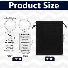 Landical 12 Sets Sober Anniversary Keychains Sobriety Gifts Recovery Gifts for Men Women Keepsakes Aa Recovery Gifts Proud of You Alcoholics Anonymous Keepsake Gifts