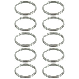 prendre PR-Q2-12-10ST Double Ring, Key Ring, Set of 10, Stainless Steel, Outer Diameter 0.5 inches (12 mm), Inner Diameter 0.4 inches (10 mm), Double Ring, Keys, Parts, Accessories, Small, Keys, Keys