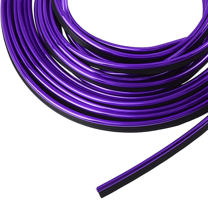 X AUTOHAUX 5m Purple Chrome Decorative Line Car Interior Gap