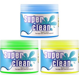 3 pcs Gel Limpiador de Auto, Limpiador de Grietas de Automóviles, Masilla de Limpieza, Para Teclados de de Automóviles, Salidas de Aire, Impresoras