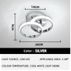 EIDISUNY LED Ceiling Light Modern Light Fixture Ceiling Silver Round