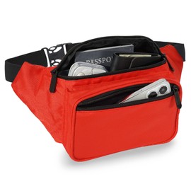 Red Fanny Pack Belt Bag I Mens Fanny Packs for Women Fashionable - Crossbody Bag Bum bag Waist Bag Waist Pack - Hands Free for Hiking, Running, Travel, Waterproof and more