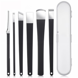 MBAIYO 6 Pack Ingrown Toenail Removal Kit, Professional Pedicure Tools for Ingrown Toenail Callus Shaver Corn Removers for Toes Stainless Steel Nail Knives Kit with Storage Box