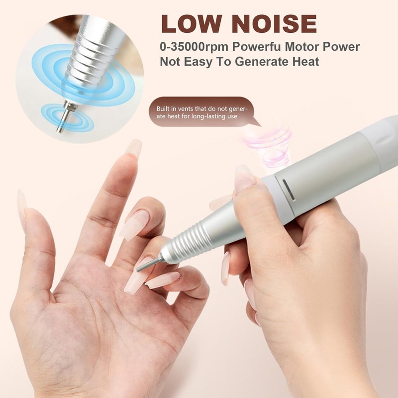 Taladro de uñas Taladro de uñas eléctrico portátil profesional bajo