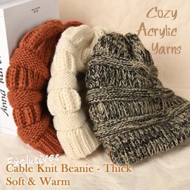 FURTALK Womens Winter Slouchy Beanie Hat Knit Warm Winter Hats for Women Soft Stretch Ski Cap Ladies Beanies