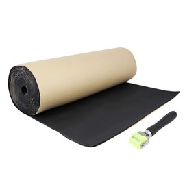 QUARKZMAN Car Sound Insulation Foam Thermal Insulation Bonnet 5mm Insulation with Roll 100x100cm