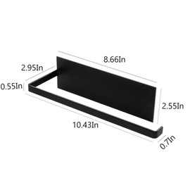 Magnetic Paper Towel Holder,White/Black Towel Bar Rack for Refrigerator BBQ Grills Griddles Toolbox RVs Tailgates,Heavy Duty Strong Magnet Backing,2 Pack (Black)