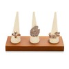 Oirlv Wooden Ring Stand Ring Storage Holder for Display and