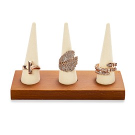 Oirlv Wooden Ring Stand Ring Storage Holder for Display and Organiser