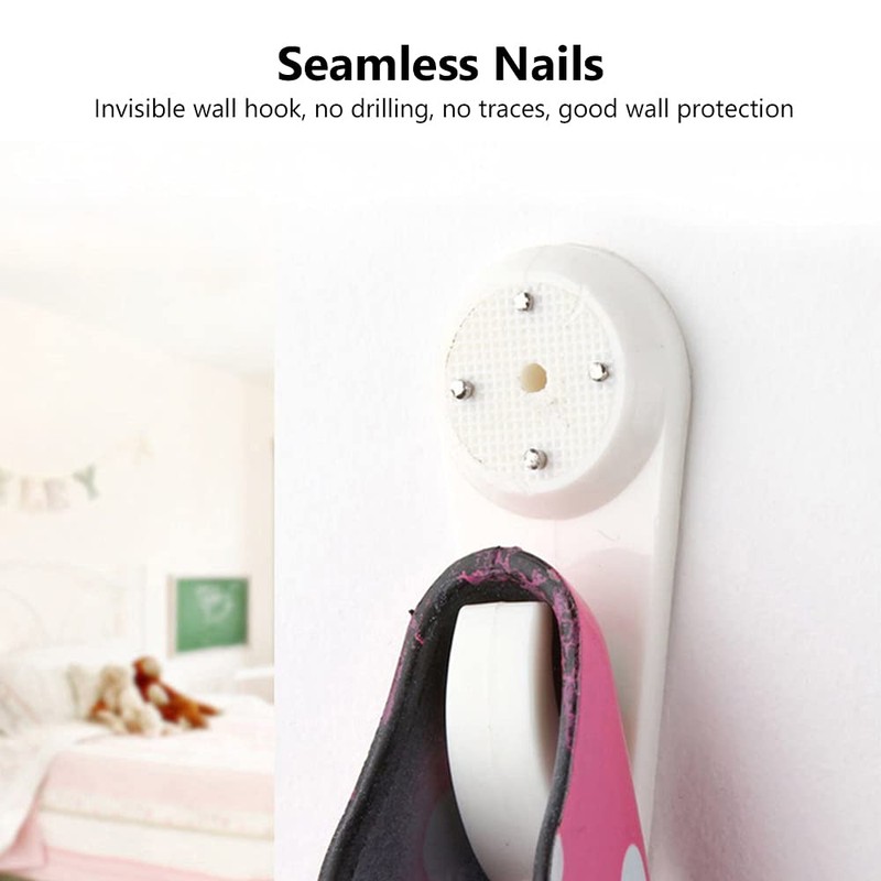 WYAN 62 pieces traceless picture hooks, 5 designs nails without