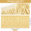 Fovths 4 Packs Luau Grass Table Skirt Paper Fringe Straw