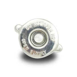 GutGiel 16 PSI Stainless Steel Radiator Cap, Dual Lug Design Engine Radiator Cover, Standard Replacement Modification Accessories Sealed Water Tank Lid Universal for Most Cars(Silver)