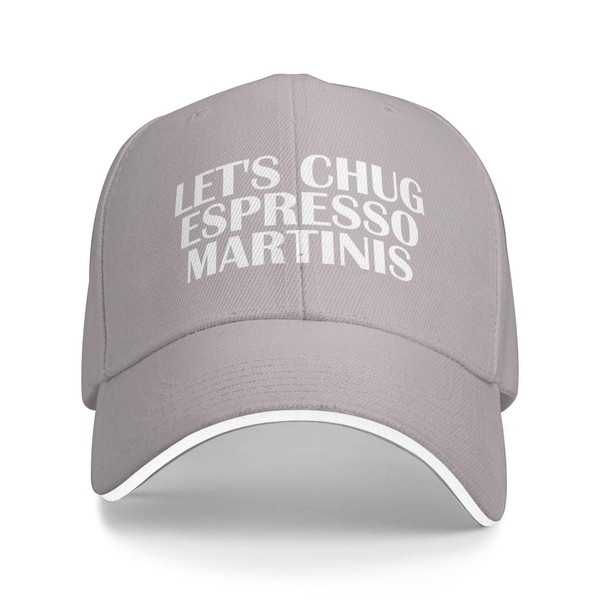 Ositerpz Let's Chug Espresso Martinis Hat for Men Dad Hat