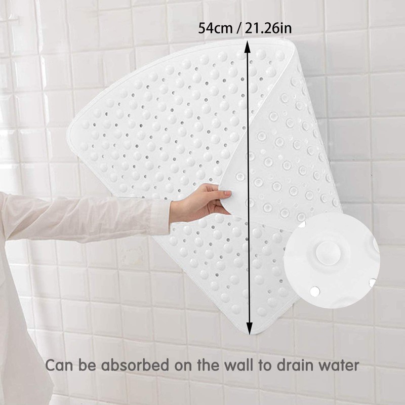 Non-Slip Mat with Suction Cup Quarter Circle Non-Slip Mat Bath