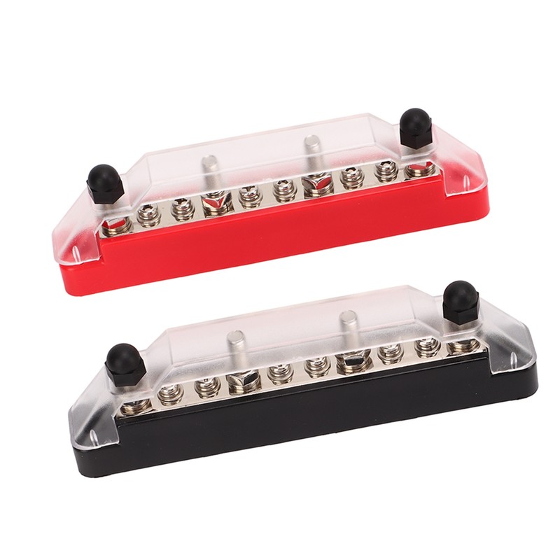 10 Way Power Distribution Block Bus Bar M6 Studs M4