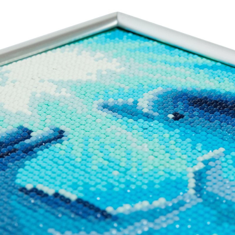 CRYSTAL ART Diamond Embroidery Kit White Frame 21x25cm Dolphins