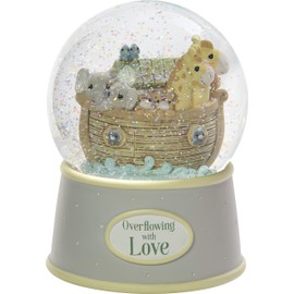 Precious Moments Overflowing with Love Noah's Ark Musical Resin Nursery Decor Snow Globe