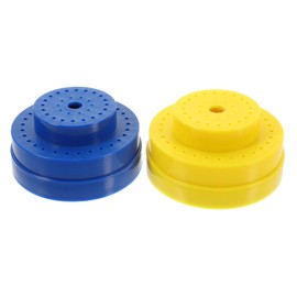 HONMEET 2 Pcs Grinding Head Storage Box Nail Drill Bit Case Nail Bits Display Holder Nail Drill Stand 60-holes Nail Drill Bits Stand Nail Drill Bits Display Holder Nail Display Stand Pp