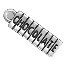 Sterling Silver 3D Chocolate Bar Candy Charm