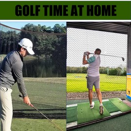 ASENVER Black Golf Barrier Netting Golf Ball Hitting Net Multifunction Sports Netting Golf High Impact Net (10 X 13 FT)