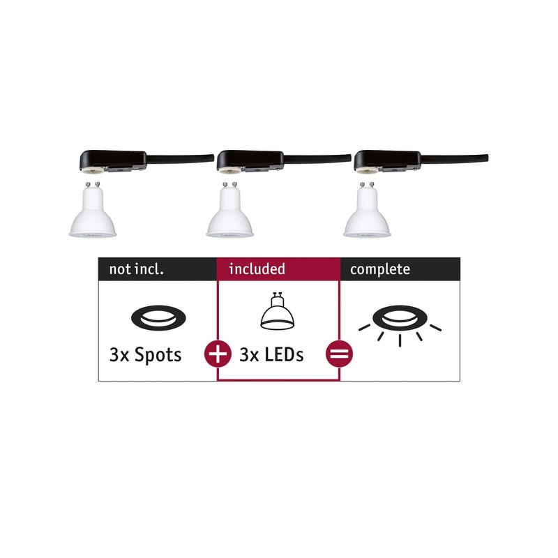 Paulmann EBL Choose NonDim GU10 Set 3 x 6.5 W