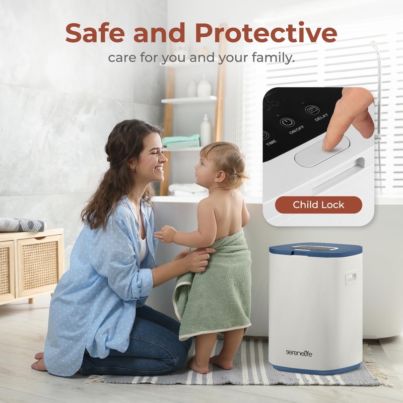 SereneLife Towel Warmer Bucket - Compact 23L Bathroom Towel Heater