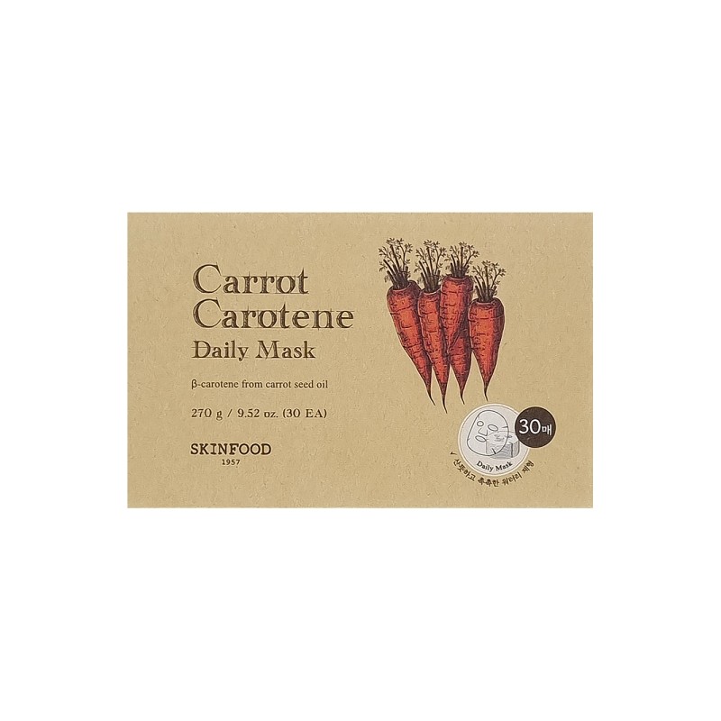 Skinfood Carrot Carotene Daily Mask 30 Sheets Moisture Pack Olive