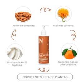 Dr. Natural Crema Corporal y Facial Hidratante Bebé y Niño Natural, Orgánica y Vegana Body Lotion | Hipoalergénica, Sin Parabenos, Sin Quimicos, Cruelty Free | Hecha de Plantas con Manteca de Karité (473 ml, Almendra)