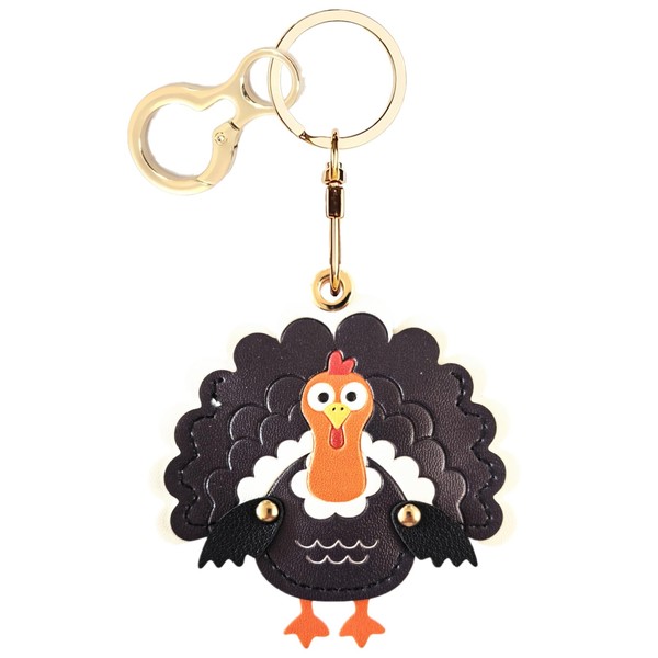 Leather Keychain Holder Case Compatible with AirTag,Cute Protective Cover with