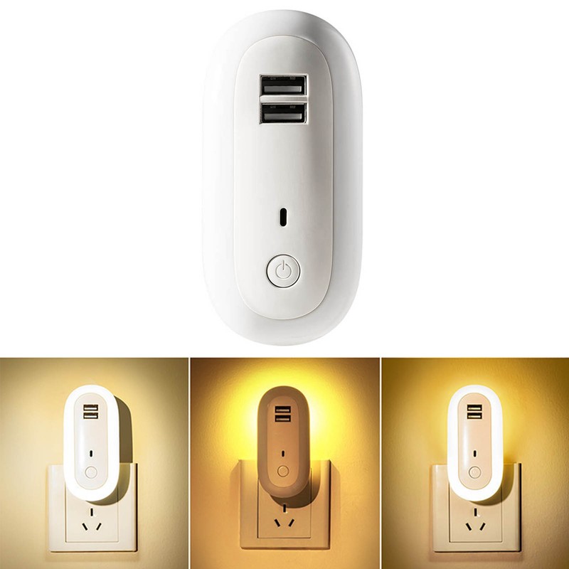 Night Lights Plug Into Wall LED Wall Bedside Lamp with