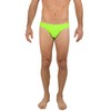 UZZI Men's Basic Swim Shark Bikini Swimwear NEON Green (Medium)