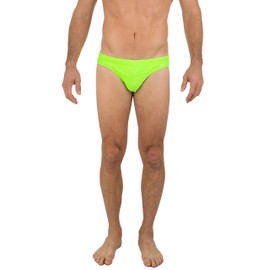 UZZI Men's Basic Swim Shark Bikini Swimwear NEON Green (Medium)