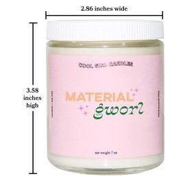 Cool Girl Candles | Material Gworl Fig + Honey Scented Candle Preppy Pink Room Decor Aesthetic Room Decor Pastel Danish Y2K Gift for Sister Tiktok Trending Viral Best Friend BFF Bestie for her
