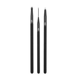 MODA Pro Detail & Design 3pc Makeup Brush Kit – Vegan, Cruelty-Free Precision Brushes for Face and Eye