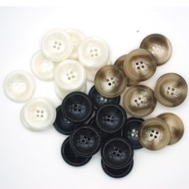 CLYAIYL 30 PCS Resin Sewing Buttons, 28mm/1.1 inch Round Bulk Buttons for Sewing, with 3 Matte Pattern Size 4 Holes, for Sewing DIY Crafts, Handmade Repair Cloth