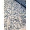 Divastyletextiles Sky Blue Lace Butterflies Sequin on Mesh Fabric Sold