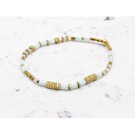 Vintageparts Flat Spacer Beads Square Made of Synthetic Hematite in Gold 3 mm Pack of 40 for DIY Jewellery Girls Women Unisex Pearl Bracelet Pearl Necklace Bracelet Necklace