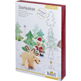 Stehkekse Weihnachten: 1 Ständerform und 4 Ausstecher-Motive, 6,5-10 cm