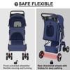 Wedyvko 4 Wheels Dog Stroller Pet Strollers for Small Medium