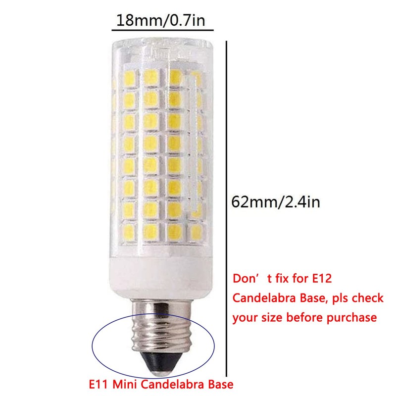 Lxcom Lighting Dimmable E11 LED Corn Bulb 10W Mini Ceramic