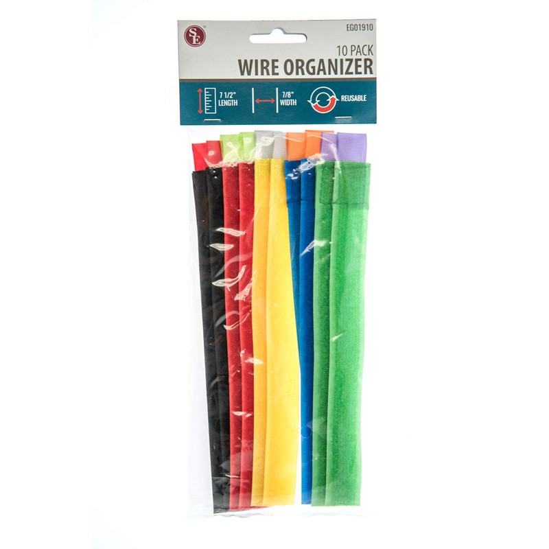 SE 10-Pack Velcro Wire Organizer - EG01910